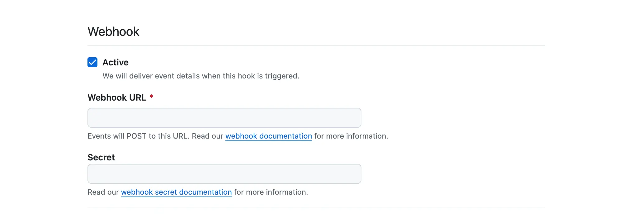 Add Webhook URL